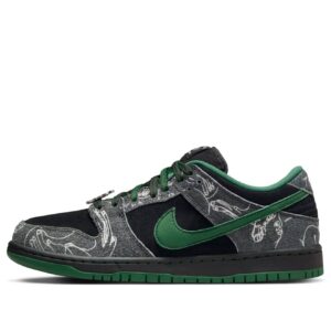 Nike x There Skateboard SB Dunk Low Pro 'Anthracite Gorge Green'