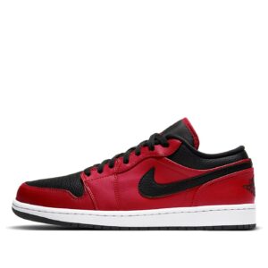 Air Jordan 1 Low 'Reverse Bred Pebbled Swoosh'